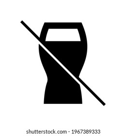 Trinken Sie kein Symbol oder Logo einzeln auf Zeichen, Vektorgrafik - hochwertige Vektorsymbole in schwarzem Stil
