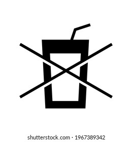 no beber icono o logotipo símbolo de señas aislado ilustración vectorial de alta calidad estilo negro iconos vectoriales
