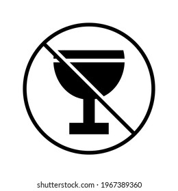 Do Not Drink Icon Or Logo Isolated Sign Symbol Vector Illustration - High Quality Black Style Vector Icons
