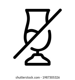 do not drink icon or logo isolated sign symbol vector illustration - high quality black style vector icons
