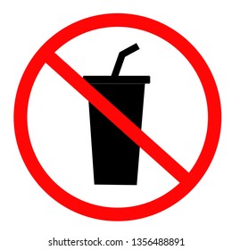 Do not drink icon on white background. flat style. no drinking icon for your web site design, logo, app, UI. prohibition sign for drinking symbol. no drink sign. 