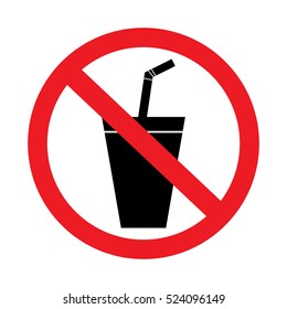 Do Not Drink Icon On White Background.