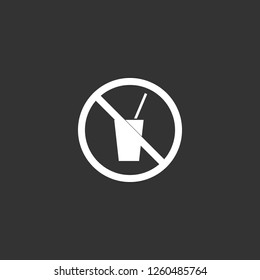 do not drink icon vector. do not drink sign on black background. do not drink icon for web and app