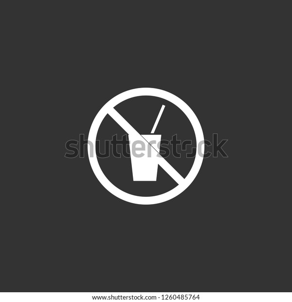 do not drink icon vector.\
do not drink sign on black background. do not drink icon for web\
and app