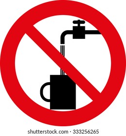 Do Not Drink Symbol Safety sign 