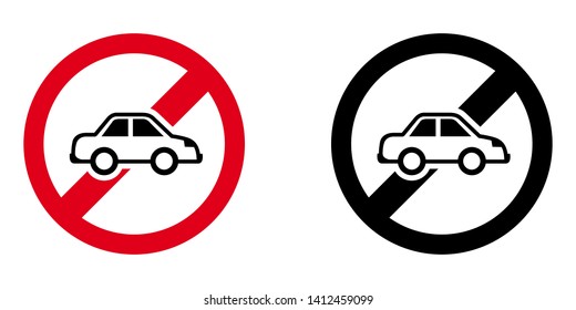 Do Not Drive Sign in Red and Black Version
