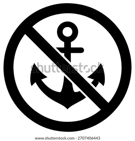 Do not drop anchor sign vector icon on a white background
Vector warning sign icon