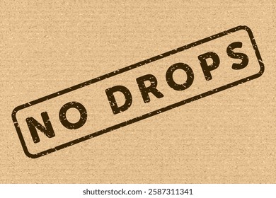 Do Not Drop. Fragile Items. Packaging Symbol. Sign and Label Indicating That Items Must Be Handled Carefully. No Drops - Vector Symbol.