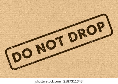 Do Not Drop. Fragile Items. Packaging Symbol. Sign and Label Indicating That Items Must Be Handled Carefully. No Drops - Vector Symbol.