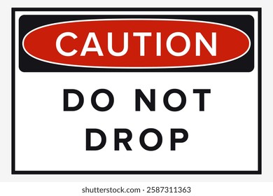 Do Not Drop. Fragile Items. Packaging Symbol. Sign and Label Indicating That Items Must Be Handled Carefully. No Drops - Vector Symbol.