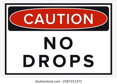 Do Not Drop. Fragile Items. Packaging Symbol. Sign and Label Indicating That Items Must Be Handled Carefully. No Drops - Vector Symbol.