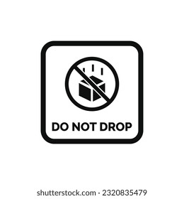 Do not drop packaging mark icon symbol vector