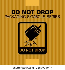 Do Not Drop, packaging symbols series, vector