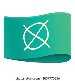 No seque el icono de la etiqueta del paño limpio. Dibujo de no secar la etiqueta del paño limpio icono vectorial para el diseño web aislado en fondo blanco