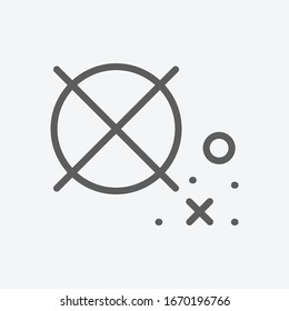 Do not dry clean icon line symbol. Isolated vector illustration of icon sign concept for your web site mobile app logo UI design.