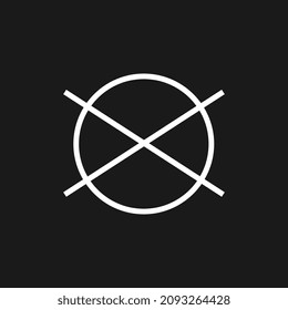 Do not dry clean icon, vector illustration, flat design