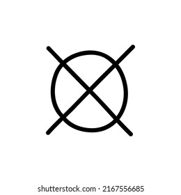 do not dry clean symbol doodle icon, vector illustration