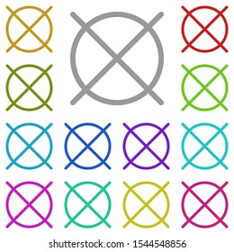 Do not dry, eclipse multi color icon. Simple thin line, outline vector of laundry icons for ui and ux, website or mobile application