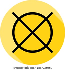 do not dry icon long shadow