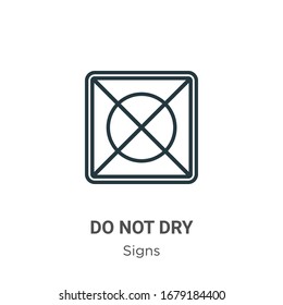 Do not dry outline vector icon. Thin line black do not dry icon, flat vector simple element illustration from editable signs concept isolated stroke on white background