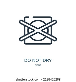 do not dry thin line icon. warning, do linear icons from signs concept isolated outline sign. Vector illustration symbol element for web design and apps.