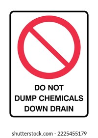 No Vaciar Productos Químicos Por Drenaje - Señales De Prohibición - No Fumar Flammable - Química, Dañina, Aguas Subterráneas, Contaminación Ambiental.