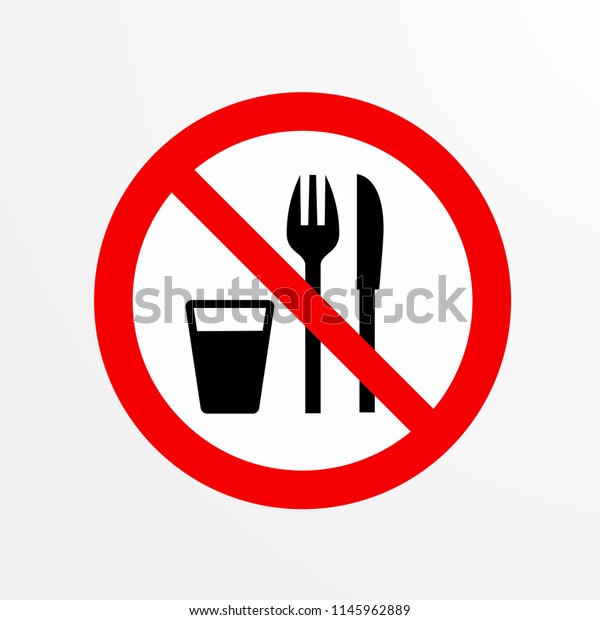 Do Not Eat Caution Warn Symbol Stock Vector (royalty Free) 1145962889