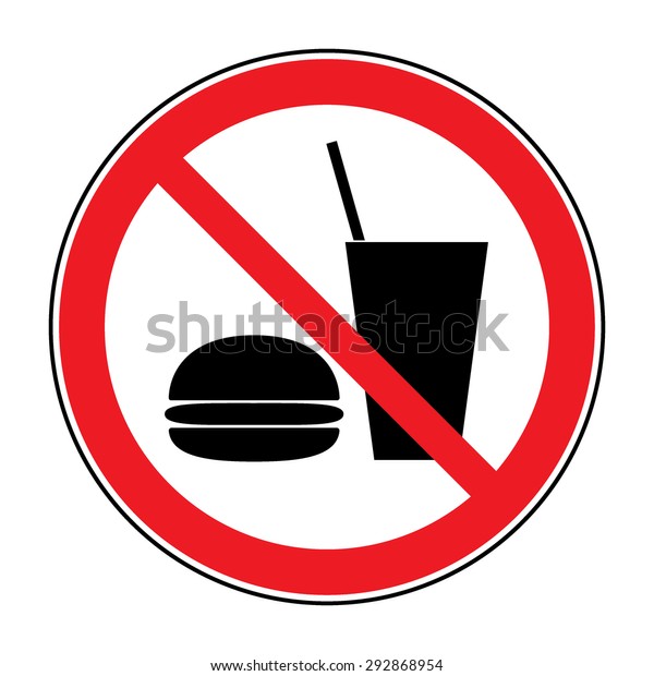 Do Not Eat Drink Icon No Stock Vector (Royalty Free) 292868954