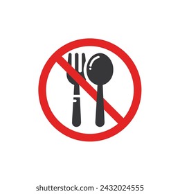 Do not eat and drink sign, ramadan sign 