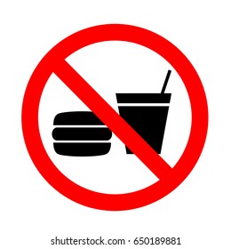 Do not eat or drink sign.