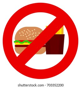Do Not Eat Fast Food Drinks Stock Vector (Royalty Free) 703352200 ...