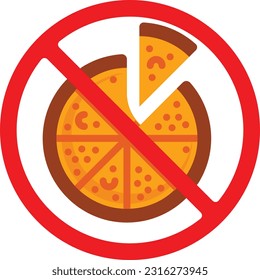 Do not Eat Fastfood concept, Stoop consuming saturated fats vector color icon design, Fitness and Wellness symbol, Workout and Weightlifting sign, Personal training equipment stock illustration