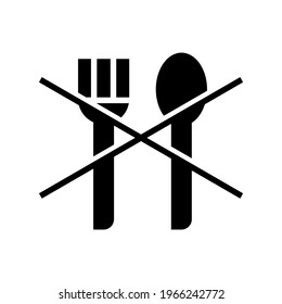 do not eat icon or logo isolated sign symbol vector illustration - high quality black style vector icons
