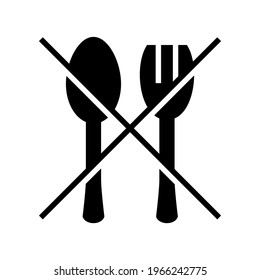do not eat icon or logo isolated sign symbol vector illustration - high quality black style vector icons
