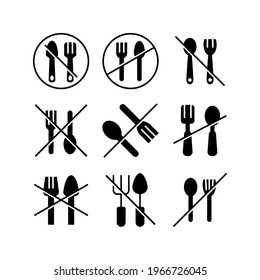 do not eat icon or logo isolated sign symbol vector illustration - Collection of high quality black style vector icons
