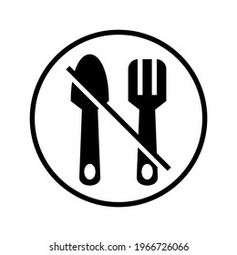 do not eat icon or logo isolated sign symbol vector illustration - high quality black style vector icons
