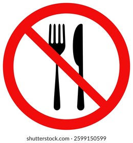 Do not eat icon. No food sign. flat vector illustration design.