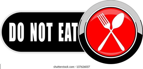 Do Not Eat, Icon Vector