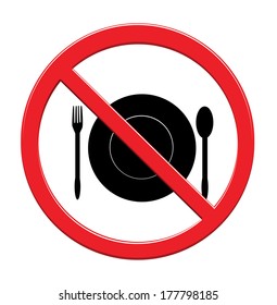 Do not Eat sign icon