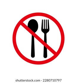 Do not eat sign vector icon