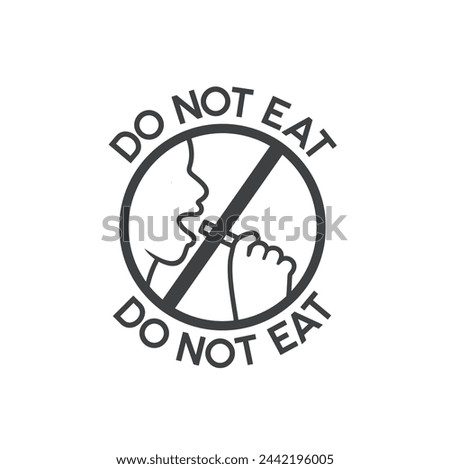 do not eat symbol, do not eat sign, vector art.