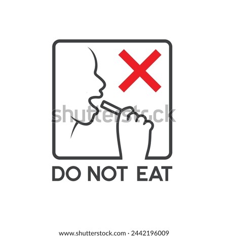 do not eat symbol, do not eat sign, vector art.