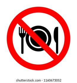 Do Not Eat Vector Sign