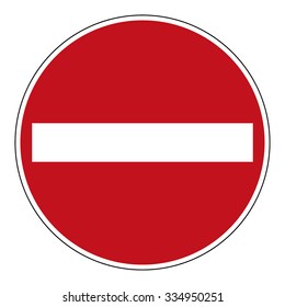 Do not enter blank sign. Warning red circle icon isolated on white background. Prohibition concept. No traffic street symbol. Vector illustration