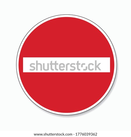 Similar – Image, Stock Photo Traffic sign prohibits entry