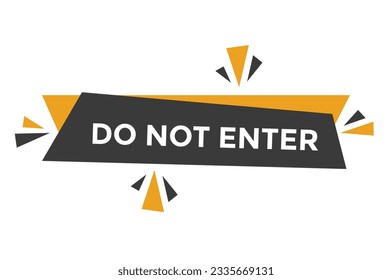 N'entrez pas de modèles de bannières Web de bouton. Illustration vectorielle