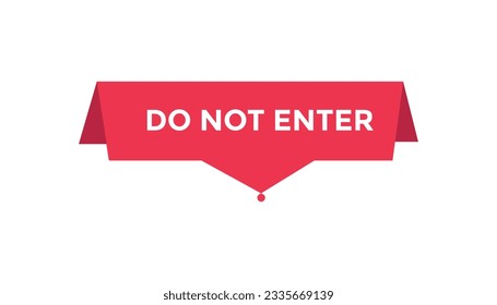 N'entrez pas de modèles de bannières Web de bouton. Illustration vectorielle