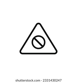 Ne pas entrer le symbole d'avertissement de prudence création image vectorielle