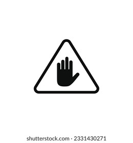 Do not enter caution warning symbol design vector