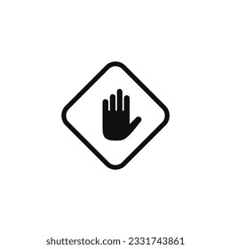 Ne pas entrer le symbole d'avertissement de prudence création image vectorielle